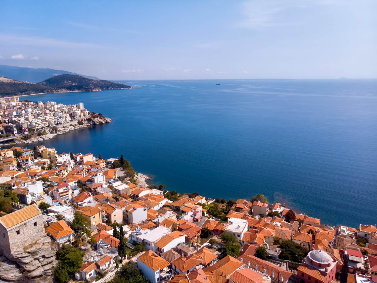 Castle and city of Kavala - Macedonia Greece - 16171