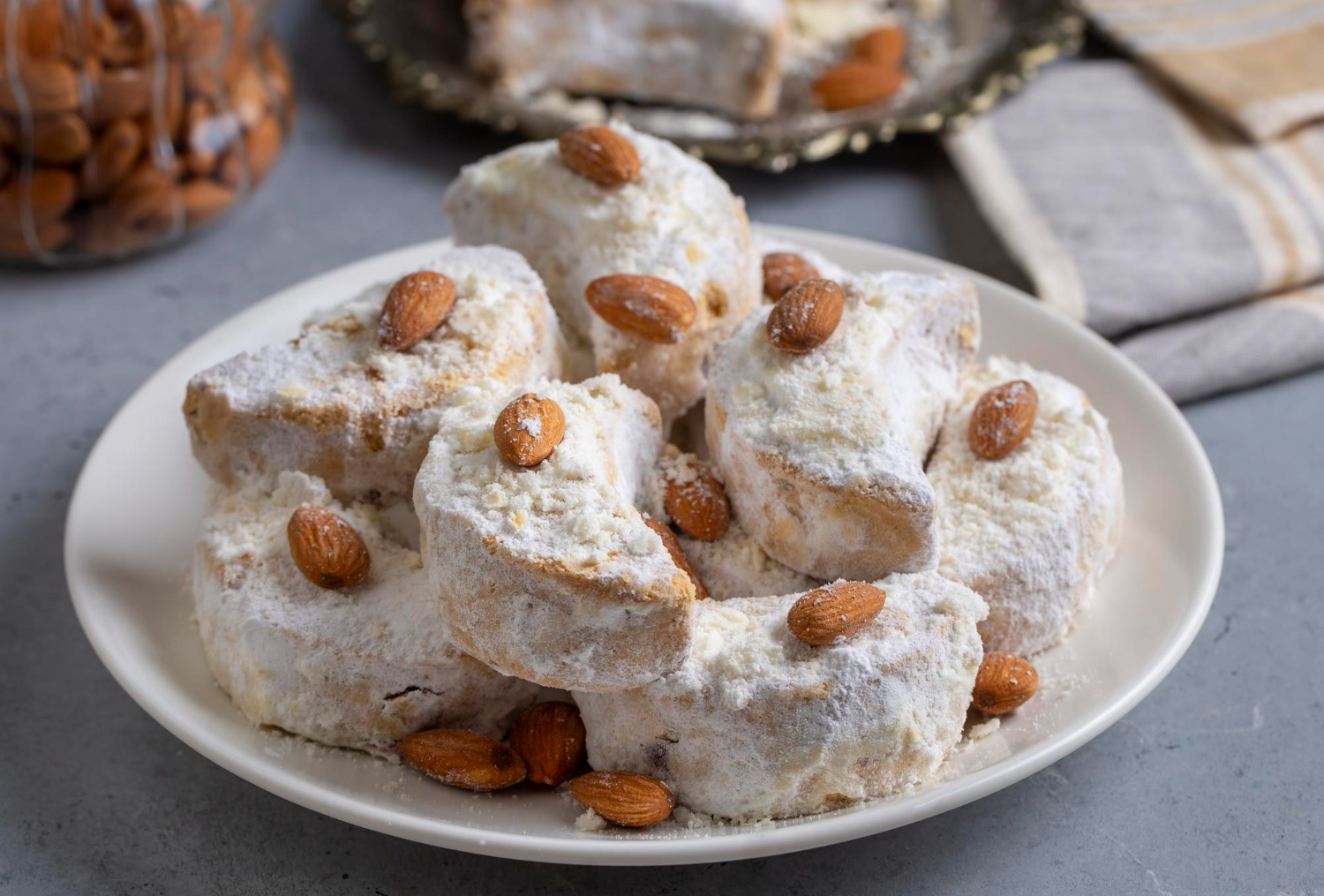 Traditional Kavala Cookies with Almond - Macedonia, Greece - 20947
