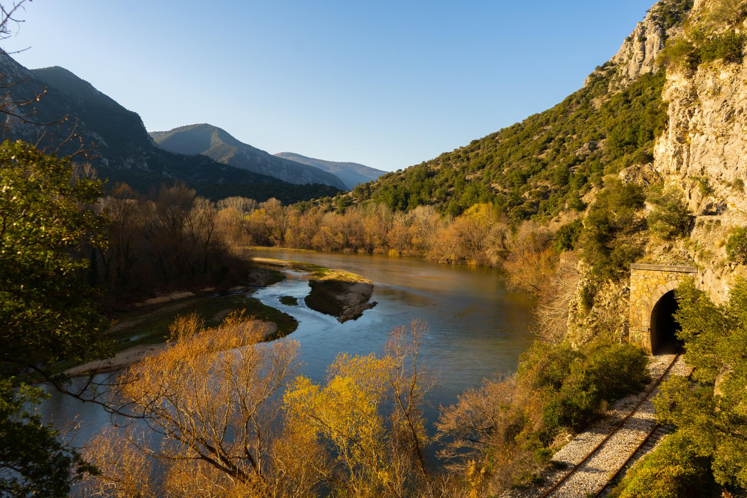 Railway by the River in Xanthi - Thrace, Greece - 22343508